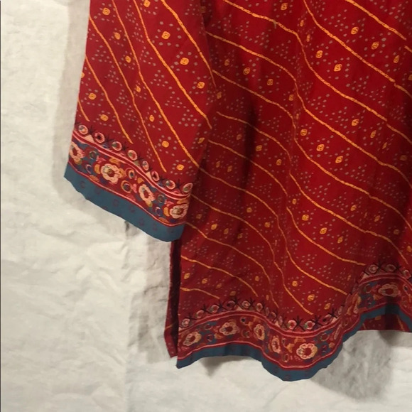 BIBA top red Indian theme tunic size 34 XS S - Picture 3 of 5